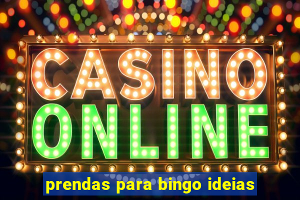 prendas para bingo ideias